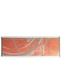 Runner double face Borromini in Tiffany e Rosso Rowan