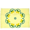 Runner giallo con frange multicolore Limoni