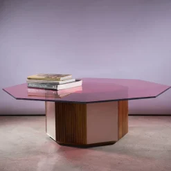 Sandra e Raimondo Tavolino da caffè in legno e vetro