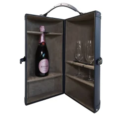 Scatola da vino in pelle Portmanteau