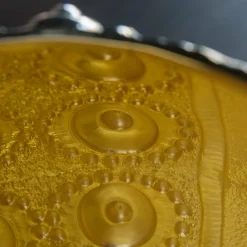 Scatola d'argento con riccio di mare e coperchio di corallo