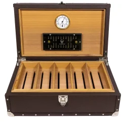 Scatola Humidor per 100 Sigari in Marrone Cacao