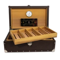 Scatola Humidor per 100 Sigari in Marrone Cacao