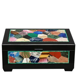 Scatola in marmo policromo Arlecchino