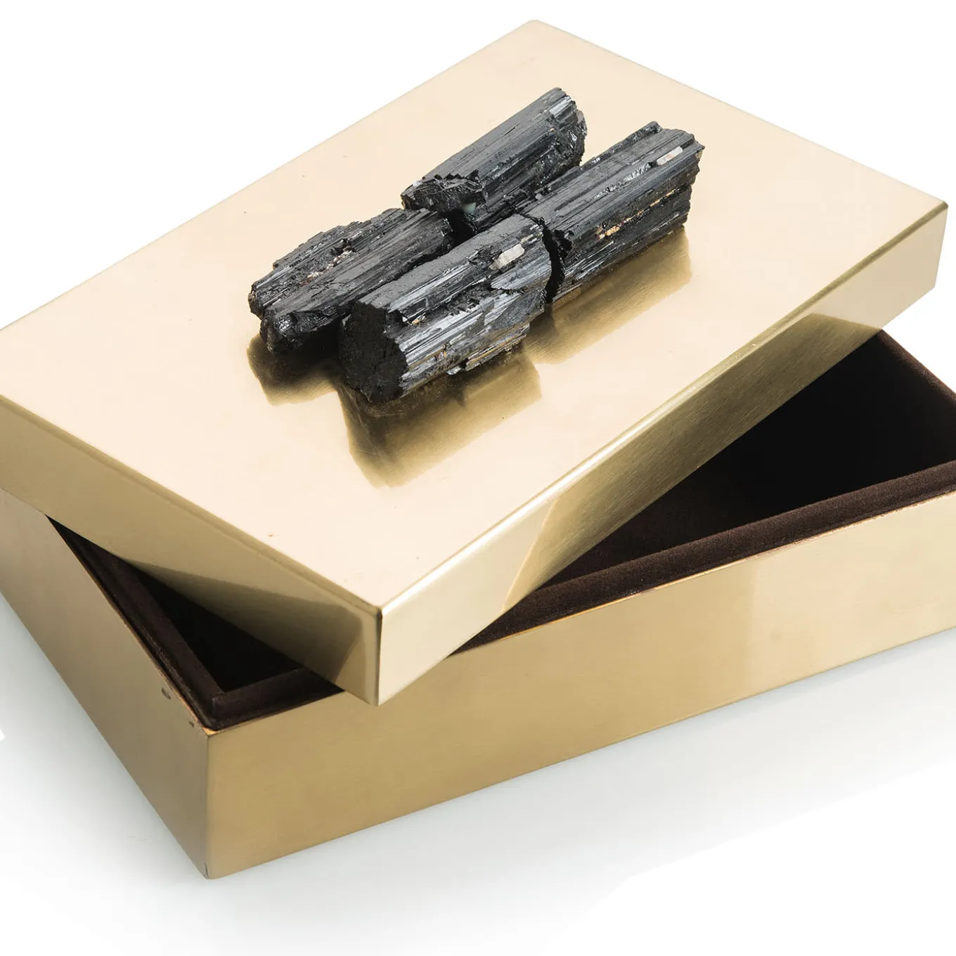 Scatola in Ottone con Pietre di Tormalina