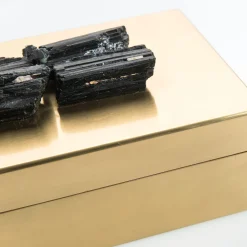 Scatola in Ottone con Pietre di Tormalina