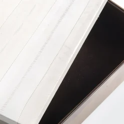 Scatola in Pelle di Anguila e Ottone Lucido con Coperchio