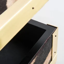 Scatola in Pelle di Zebra e Ottone Memories