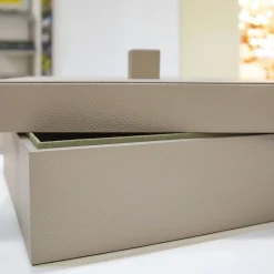 Scatola in pelle Scuretto in sabbia