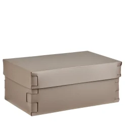 Scatola in pelle Snob Cappuccino