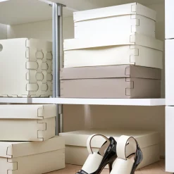 Scatola in pelle Snob Cappuccino