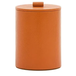 Scatola media per gioielli in pelle caramello