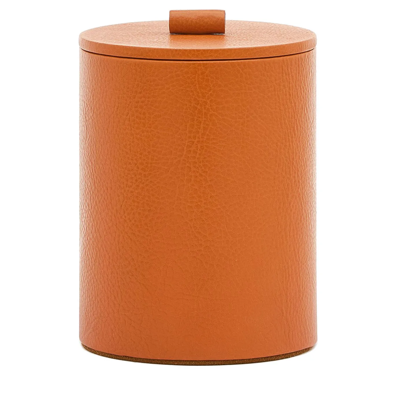 Scatola media per gioielli in pelle caramello