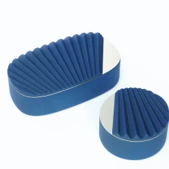 Scatola portagioie ovale blu Mini Portrait