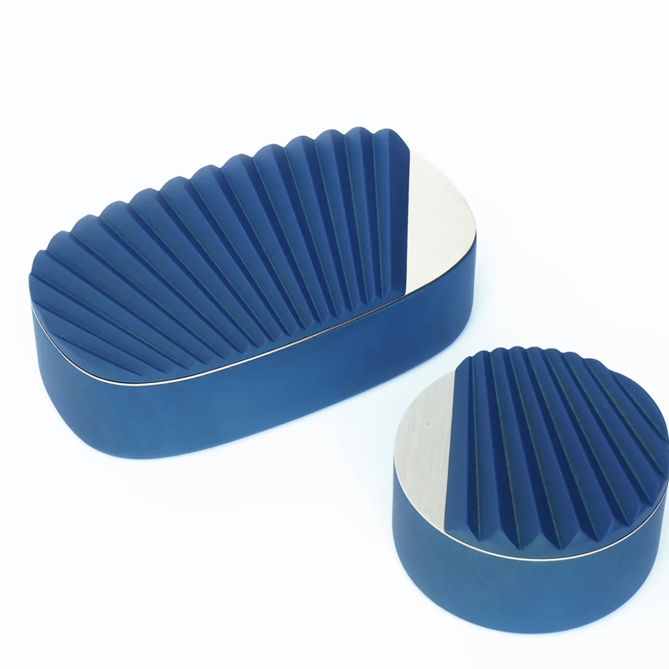 Scatola portagioie ovale blu Mini Portrait