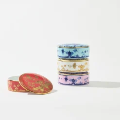 Scatola Portaoggetti Grande Rotonda Oriente Italiano Iris