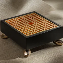 Scatola quadrata Limbos marrone scuro