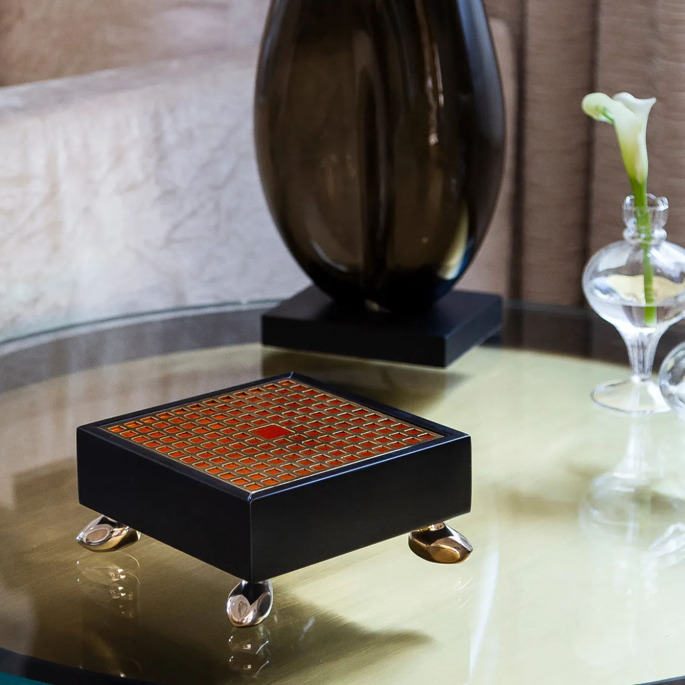 Scatola quadrata Limbos marrone scuro