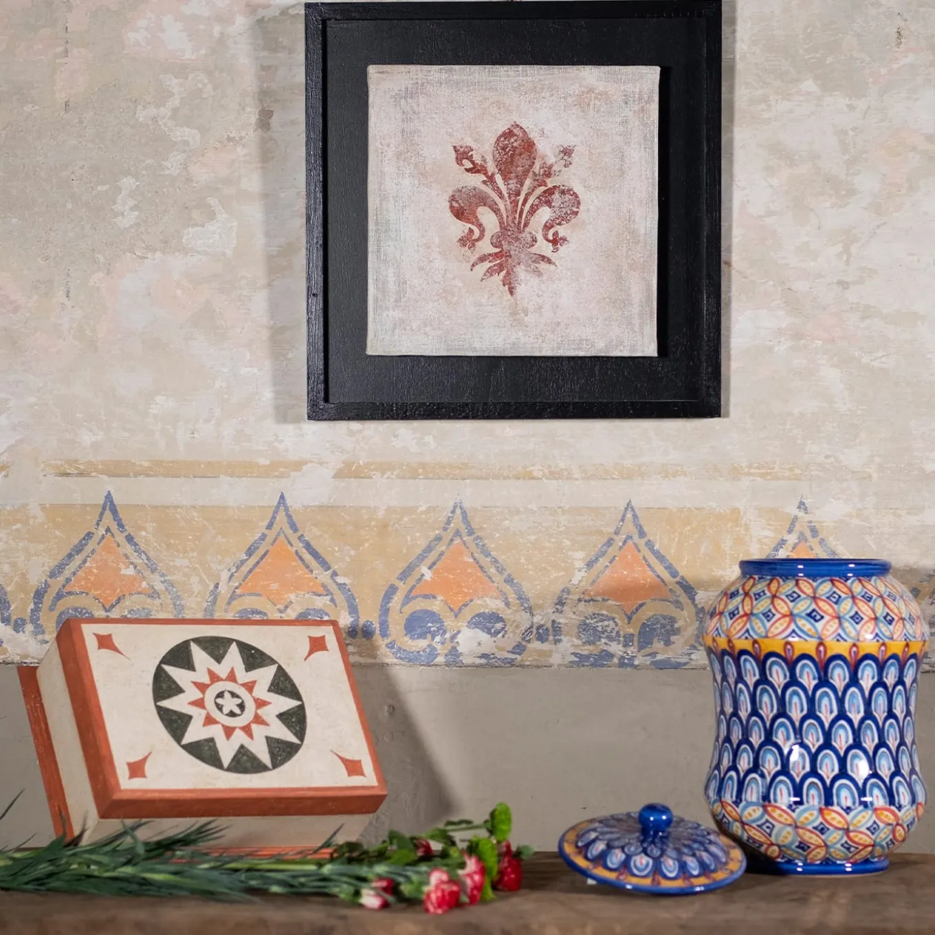 Scatola rettangolare fiorentina verde