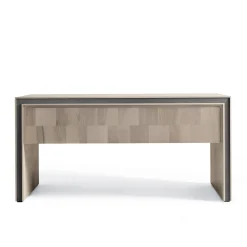 Scrivania con cassetti in legno di noce grigio Gentile