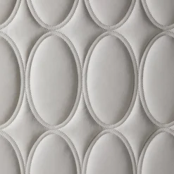 Scrivania Diamond con pelle trapuntata e base in metallo bronzato