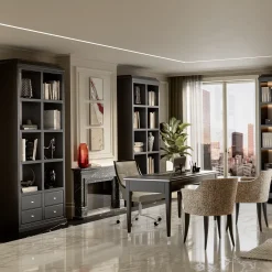 Scrivania in legno di ciliegio nera