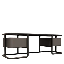 Scrivania in Legno e Cuoio Isabel