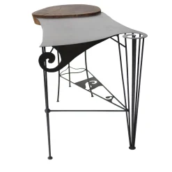 Scrivania in rovere e ferro