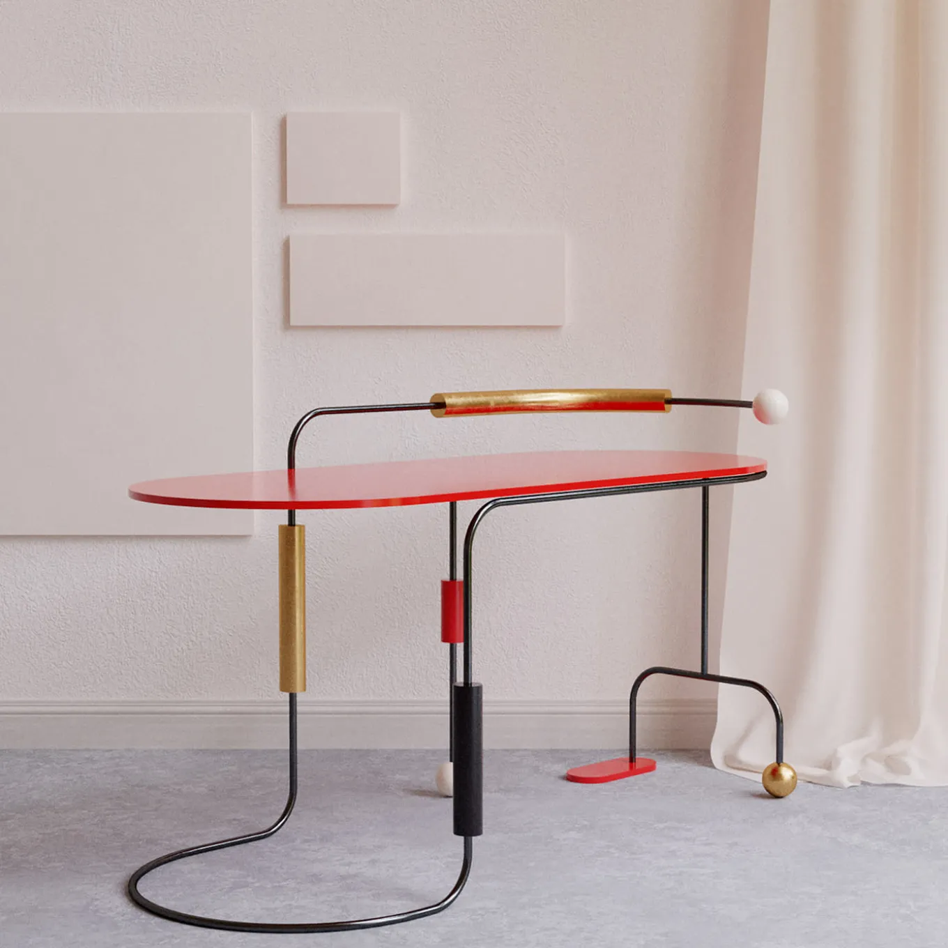 Scrivania policroma Morse