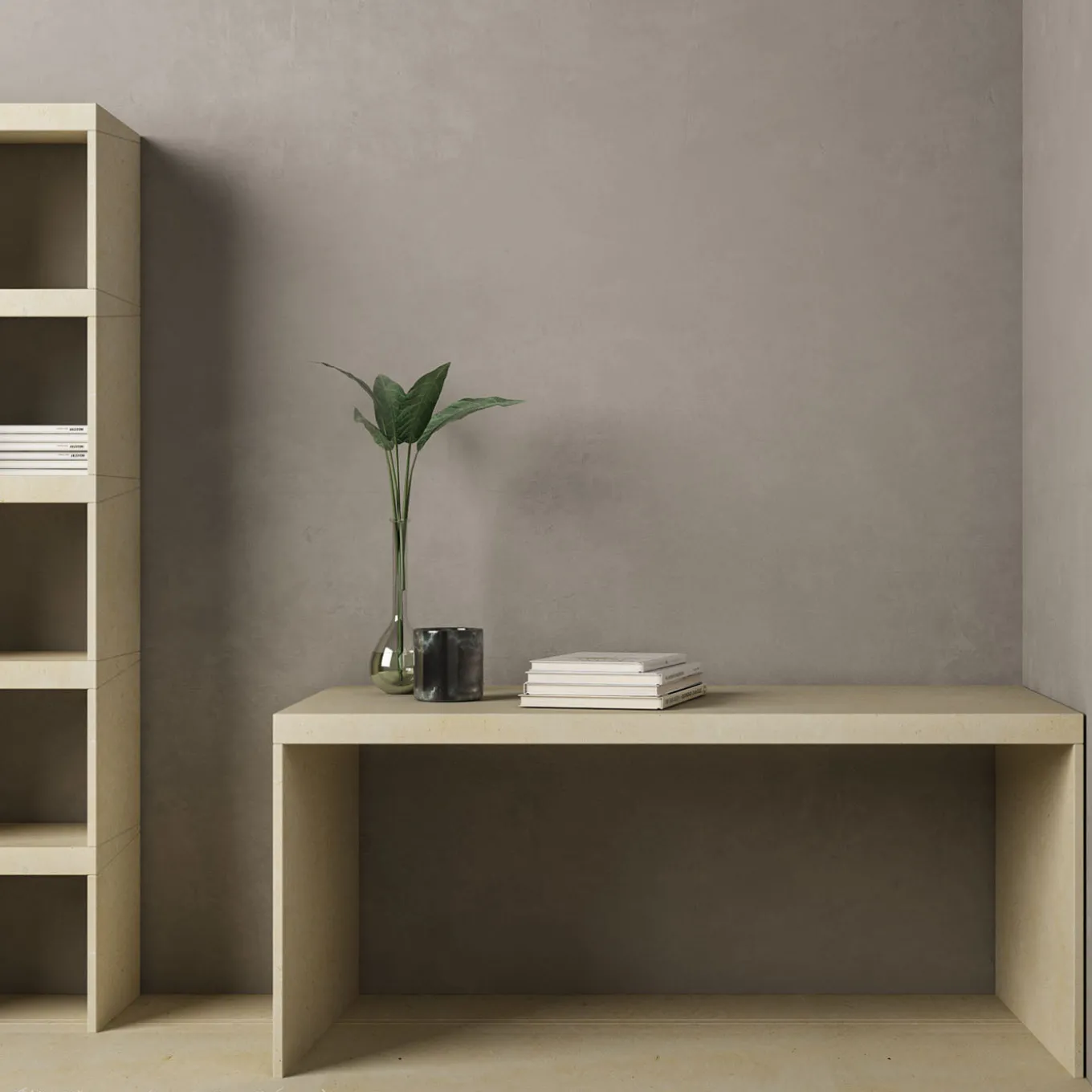 Scrivania rettangolare Prospettive in pietra di Gumdesign