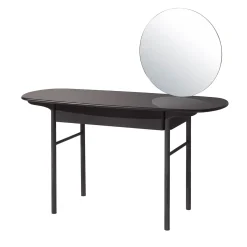 Scrivania Vanity in Legno Delorean con Specchio