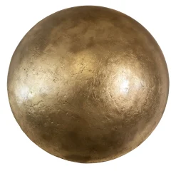 Scudo Scultura decorativa in vetro resina e foglia oro