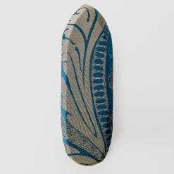 Scultura a vapore Tronchetto 33 in tessuto blu e legno di Briccola