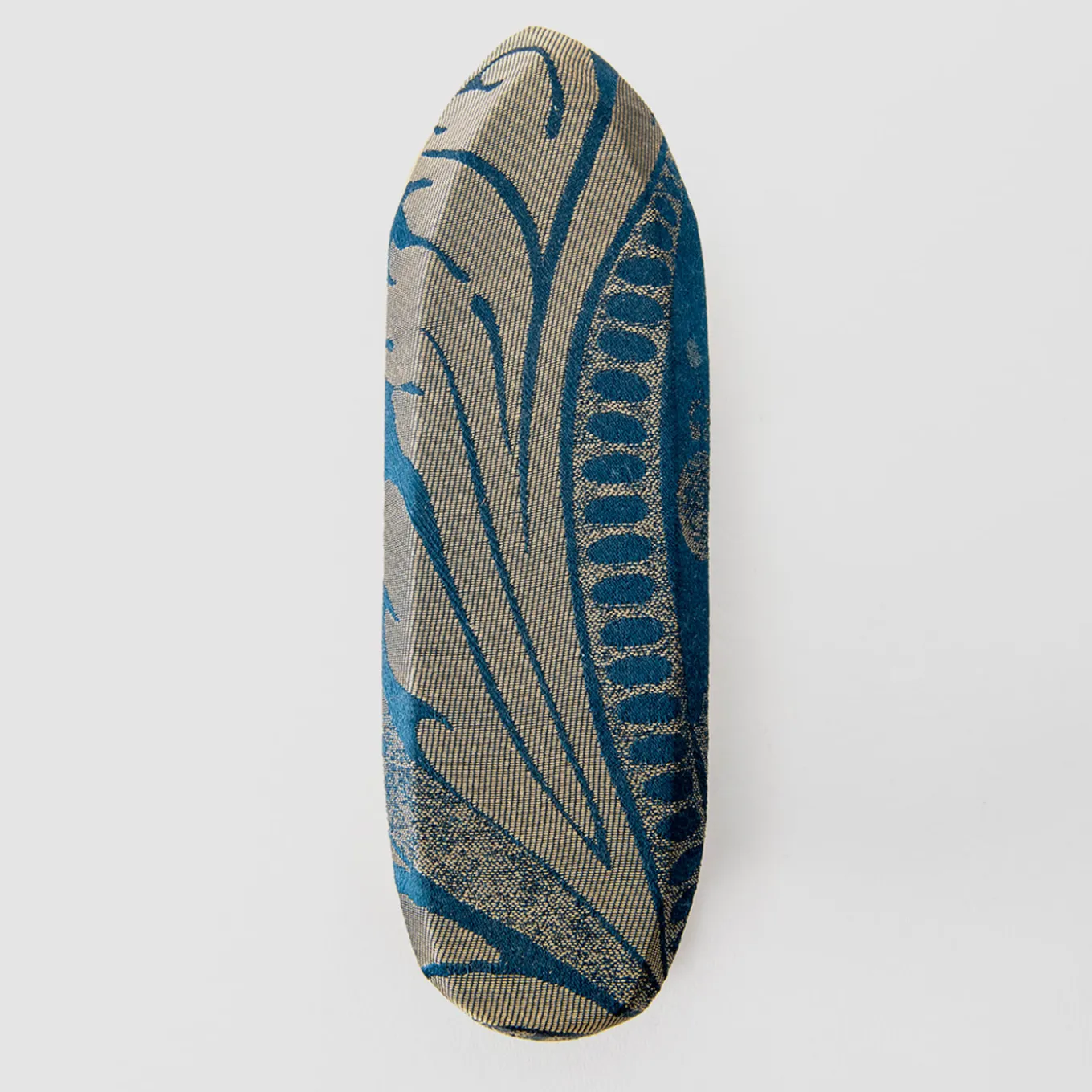 Scultura a vapore Tronchetto 33 in tessuto blu e legno di Briccola