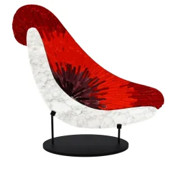 Scultura di boomerang rosso