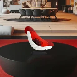 Scultura di boomerang rosso