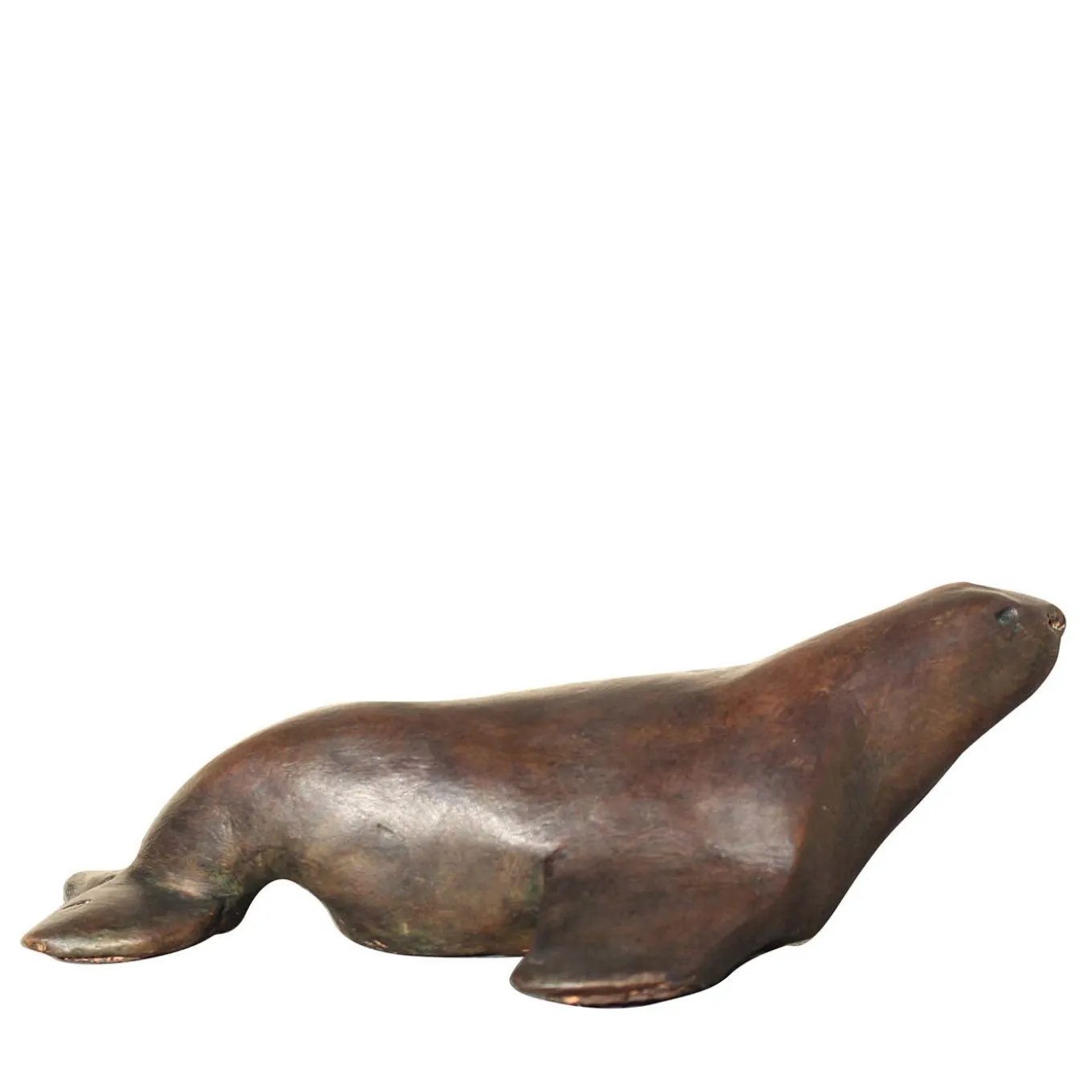 Scultura di foca color bronzo