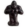 Scultura di gorilla color ebano
