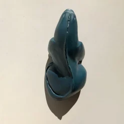 Scultura di iguana verde