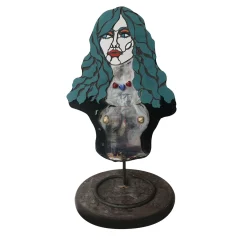 Scultura di mosaico in ceramica Sirena