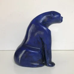 Scultura di pantera blu navy