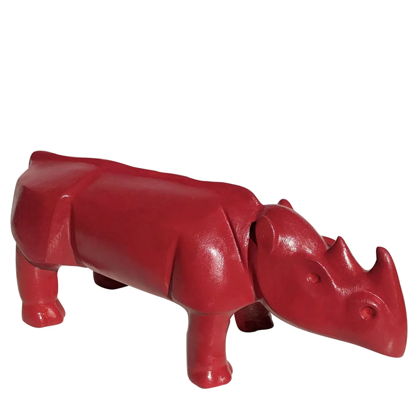 Scultura di rinoceronte rosso