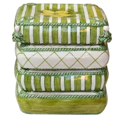 Scultura di seduta verde a 4 cuscini