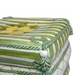 Scultura di seduta verde a 4 cuscini