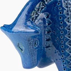 Scultura di toro blu di Aldo Londi