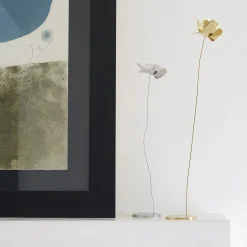 Scultura floreale in ottone Papavero