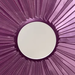 Scultura in cristallo viola Eye