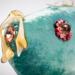 Scultura in velluto di pesce verde Joyful Fish