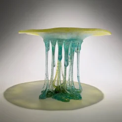 Scultura in Vetro Lemon Fresh Verde e Blu Acqua