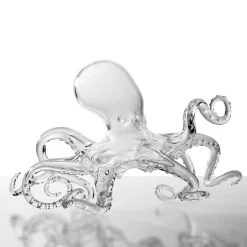 Scultura in vetro soffiato a mano Polpo